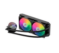 CoolBox Infinity Liquid240 ARGB Refroidissement liquide PC 240 mm, TDP 250 W, ventilateurs 120 mm silencieux, effet ARGB Infinity, silencieux, compatible avec LGA 1700 et AM5 - Noir