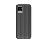 CoolBox Power Bank 10000 mAh avec câbles USB-C et Lightning intégrés, Batterie Externe à Chargement Rapide Compatible avec iPhone, Samsung, Xiaomi. Écran LCD, jusqu'à 5 appareils à la Fois. Noir