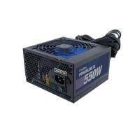 CoolBox Powerline Lot de 3 blocs d'alimentation pour PC 550 W, ATX, 85 % d'efficacité, ventilateur ultra silencieux de 12 cm, technologie SMD et DC-DC, filtre Emi, long câble plat, noir