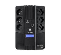 CoolBox Scudo 3 LCD 800VA alimentation d'énergie non interruptible Interactivité de ligne 0,8 kVA 480 W 6 sortie(s) CA