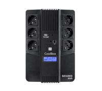 CoolBox Scudo 3 LCD 800VA alimentation d'énergie non interruptible Interactivité de ligne 0,8 kVA 480 W 6 sortie(s) CA