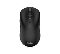 CoolBox W03 Souris de jeu sans fil avec triple connexion 2,4 GHz/Bluetooth 5.0/USB-C, 7 boutons, jusqu'à 30 heures d'autonomie, 10 000 DPI, capteur Pixart 3325, Superlight 57 g, noir