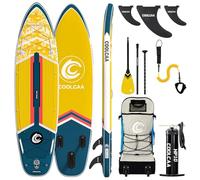 COOLCAA Dolphin Lite Planche de SUP gonflable de 350 cm (extra large) avec accessoires et sac de transport pour adultes, 210 kg