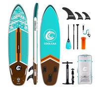 COOLCAA Dolphin Lite Planche de SUP gonflable de 350 cm (extra large) avec accessoires et sac de transport pour adultes, 210 kg