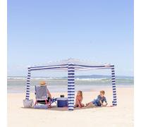 CoolCabanas Beach Cool Cabana Tente Pare-Soleil - 2,4 x 1,8 m 1,8 m, Facile à Installer, se replie Seulement 90 cm, Parfaite pour la Famille et Le Jardin, UPF 50+, Le Meilleur Original, Rayures Bleu
