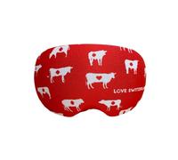 COOLCASC® Coolmasc - Couvre masque de ski en Microfibre, Vaches suisses | Microfibre recy RPET, nettoie la lentille, protège des rayures, facile à enfiler, accessoires ski, cadeau ski, après-ski