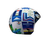 COOLCASC® Coolprint - Couvre Casque Ski - Housse Lycra Extensible et Amusante - Accessoire Ski & Snowboard - Taille Unique