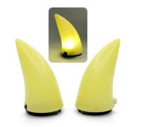 COOLCASC® Cornes LED Jaune - Accessoires Casque Vélo Adulte avec Lumières LED Trottinette - Taille Unique