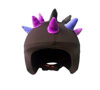 COOLCASC Cornes Violettes - Housse pour Casque Universelle - Personnalisez Votre Casque avec Une Housse protectrice Amusante et attirante - Taille Unique