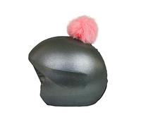 Coolcasc Housse de casque fantaisie Grey Pink avec pon-pon – Taille unique