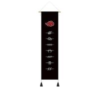 CoolChange Akatsuki Tableau à rouler en tissu avec le bandeau signe de la nukenine | Kakemono 142 x 33 cm | Décoration Anime Avec crochets