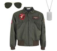 CoolChange Bomber de Maverick | Veste Militaire de Pete Mitchell pour Fans de Top Gun | Taille: XL