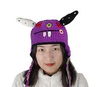 CoolChange Bonnet tricoté amusant pour adulte - Lapin monstre fou - Violet, Violet, Taille unique