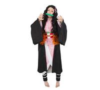 CoolChange Costume cosplay de Nezuko Kamado avec embout pour la bouche pour fans de D. Slayer | Taille: S