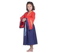 CoolChange Costume de Mulan pour enfants | robe chinoise pour filles | hanfu rouge/bleu | Taille: 140