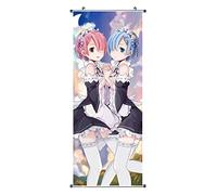 CoolChange Grand Poster en Rouleau | Kakemono de Re: Zero Night Fait de Tissu | 100x40cm | Motiv: Ram & REM