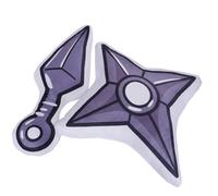 CoolChange Lot de 2 coussins ninja, en forme de Shuriken et Kunai, coussin décoratif, anime - 58 x 58 cm