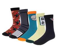 CoolChange Lot de chaussettes pour fans de Ninja avec différents motifs | 5 paires dans boîte cadeau | Taille: 38-43