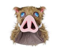 CoolChange Masque de sanglier/Bonnet avec fourrure de Inosuke Hashibira | Tête de sanglier pour fans de D. Slayer
