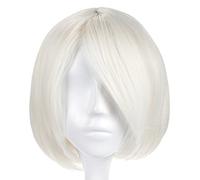 CoolChange Perruque Cosplay de Yorha 2B pour Fans de Nier: Automata | Couleur: Blanc