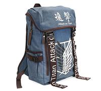 CoolChange Sac à dos avec écusson du Bataillon d'Exploration pour fans de L'Attaque des Titans | Couleur: bleu