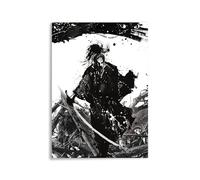 CoolChange Samouraï Tableau mural dans un style d'impression japonais sur panneau de mousse rigide - Poster 30 x 42 cm - Motif : chevaux