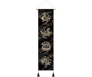 CoolChange Tableau à rouler Feng Shui de qualité supérieure - En tissu - Kakemono - 130 x 33 cm - Avec crochet - Motif : animaux en force