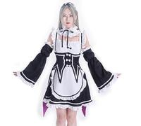 CoolChange Uniforme de bonne de Ram & Rem | Costume cosplay de domestique pour fans de Re: Zero | Taille: S