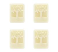 CoolCrafts 4 Pièces Bloc de Cire d'abeille Blanc pour Bougie, Baume Lèvres, Lotions, Polir les Meubles - 400g
