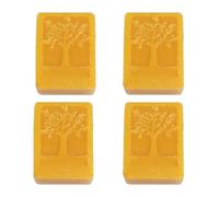 CoolCrafts 4 Pièces Bloc de Cire d'abeille Jaune pour Bougie, Baume Lèvres, Lotions, Polir les Meubles - 400g