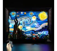 cooldac Kit d'éclairage LED compatible avec Lego 21333 Ideas Vincent Van Gogh Nuit étoilée avec télécommande, compatible avec Lego 21333 Vincent Van Gogh Nuit étoilée (lumières uniquement, pas de