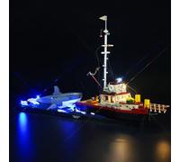 Cooldac Kit d'éclairage LED compatible avec LEGO Jaws 21350 - Kit d'éclairage pour requin blanc (lumières uniquement, pas de modèles)