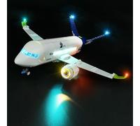 cooldac Kit d'éclairage LED compatible avec les kits d'avion de passagers Lego 60367 City (éclairage uniquement, pas de modèles), kit de lumières décoratives créatives compatibles avec Lego 60367 City
