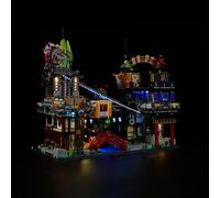 cooldac Kit d'éclairage LED pour Lego 71799 Ninjago City Markets, compatible avec le modèle Lego 71799 City Markets - Lumières décoratives créatives pour Lego 71799 - Kit Lego non inclus