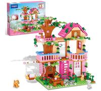 Cooldele Tree House Lot de 558 blocs de construction Steam Forest Treehouse avec animaux, cadeaux d'anniversaire pour enfants, filles et garçons, âge 6-12 ans