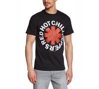 Coole-Fun-T-Shirts T- Shirt Red Hot Chilli Pepper Asterisk Distressed, Noir, Medium (Taille Fabricant: M) Homme