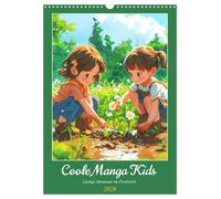 Coole Manga Kids. Lustige Abenteuer im Pixelreich (Wandkalender 2026 DIN A3 hoch), CALVENDO Monatskalender: Mit Manga Comics in eine Welt voller Lachen und Abenteuer!