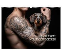 Coole Typen - Rauhaardackel (Wandkalender 2026 DIN A2 quer), CALVENDO Monatskalender: Rauhaardackel sind die Super-Models mit Herz und Ausstrahlung