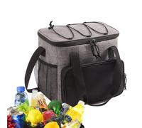 Cooler Bag - Insulated Leak Resistant Ice Tote, Heavy Duty Oxford Fabric Build, Multi Layer Cold Retention System, Easy Carry Foldable Design | Camping Essentials, Car Travel Cooling, Golf Trips