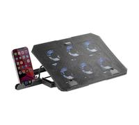 Cooler - Base réfrigérante Portable, Couleur Noire, Compatible avec Les Ordinateurs Portables, Design Ergonomique, Ventilateurs Silencieux, matériaux durables et légers