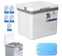 Cooler Box - PP, Ice Chest, Portable Cooler | Boîte à lunch étanche avec Ice Pack, Freezer Box Storage for Picnic, Thailgating, Boating, Hiking, Outdoor Adventures, Travel, Camping, Meal Preservation