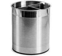 Cooler Kitchen Porte-ustensiles en métal, Grand Porte ustensiles Rotatif en Acier Inoxydable, séparateur Amovible et Insert préhensible - Passe au Lave-Vaisselle Noir - Pot ustensiles de Cuisine