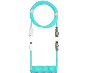 COOLER MASTER Câble de clavier Coiled Cable USB Type A - Type C M/M 1,5m (Cyan)