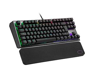 Cooler Master CK530 V2 Tenkeyless Mechanical Gaming Keyboard - Per-Key RGB Backlighting, On-the-Fly Controls, Aluminium Top Plate and Wrist Rest Included - UK Layout / Red Switches