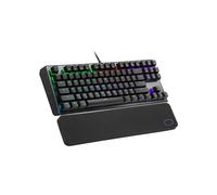 Cooler Master Clavier mécanique de jeu CK530 V2 Tenkeyless marron avec rétroéclairage RVB, commandes à la volée et plaque supérieure en aluminium