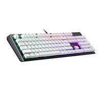 Cooler Master Clavier rétroéclairé PBT Doubleshot Blanc Compatible avec claviers standard US 104