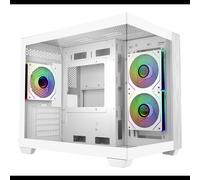 Cooler Master Elite 481 Wood Mini Tower Blanc - Boîtier PC Acier/Verre Trempé/Bois, mATX/ITX, 3x120mm, USB 3.2 Gen 1/Gen 2x2, Baies 2.5/3.5"