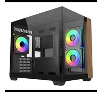 Cooler Master Elite 481 Wood Mini Tower Noir (E481-KHNN-S00) Acier/Bois, Micro ATX/ITX, 1x3.5", 2x2.5", Vent. 2x120mm Latéral, 1x120mm Arrière