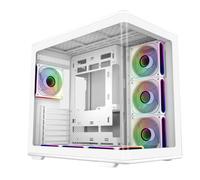 Cooler Master Midi Tower Elite 600 – 7 ventilateurs – Transparent et blanc