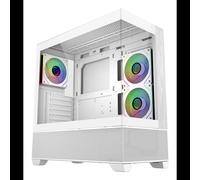 Cooler Master Elite 690 Wood Blanc - Boîtier PC Midi Tower Acier/Verre Trempé/Bois, ATX/mATX/ITX, 1x2.5"/1x3.5" Int., 2x120mm Lat., 1x120mm Ar., USB 3.2